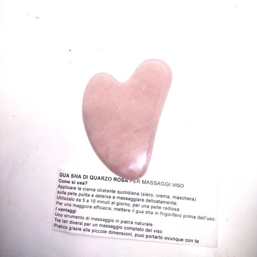 Gua-sha quarzo rosa  - 3 pz