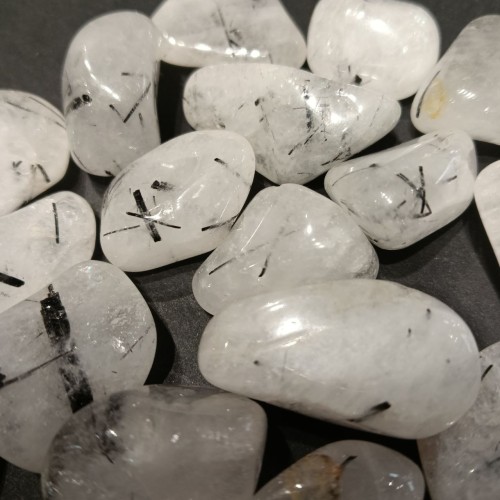 Quarzo Tormalinato Extra burattato - Brasile - 250gr